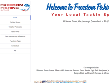 Tablet Screenshot of freedomfishing.com.au